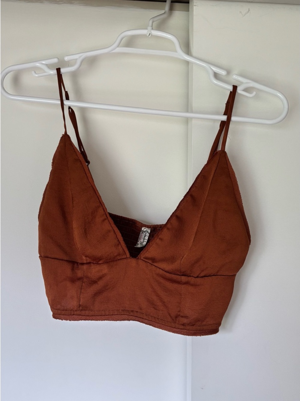 Free People Rust Copper Cropped Bralette
